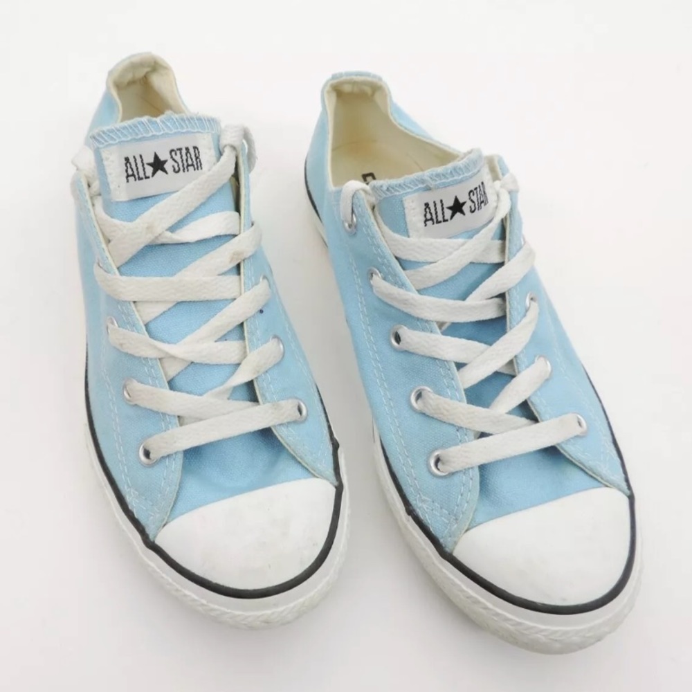 Youth Light Blue Converse Low Tops Shoes